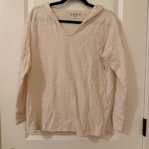 LOFT Soft Cream Hooded Top